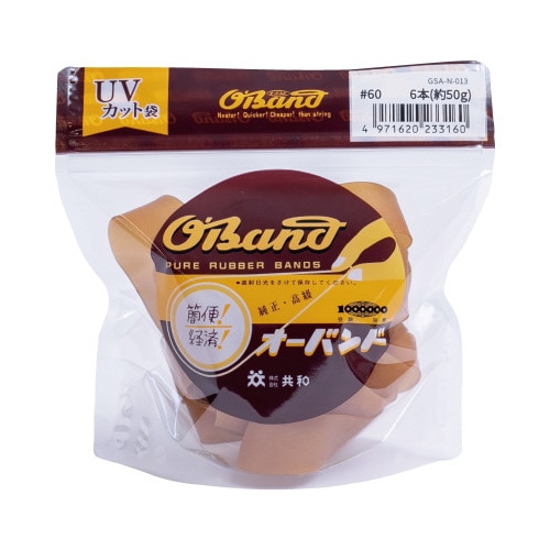 オーバンド 50g透明袋 #60 アメ 6本