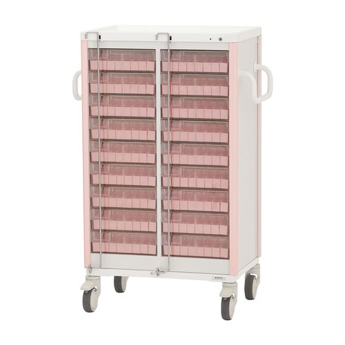 与薬カート(1Week・18床用)ピンク