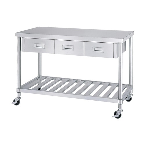 ステンレス作業台(片面引出付)W1500mm