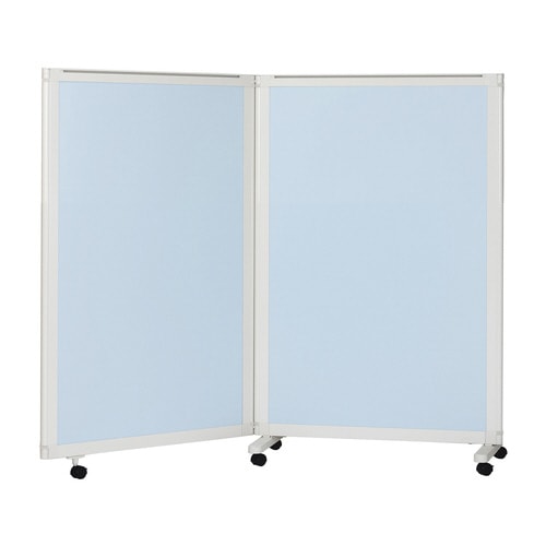 キャスター付衝立(180×150)スカイブルー