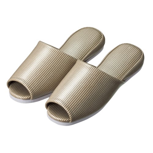 子供用スリッパ(ストライプ)20足入 ブラウン