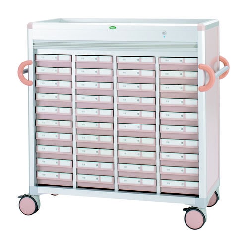 与薬カートL(40床用)YT−16(ピーチ/ピーチ