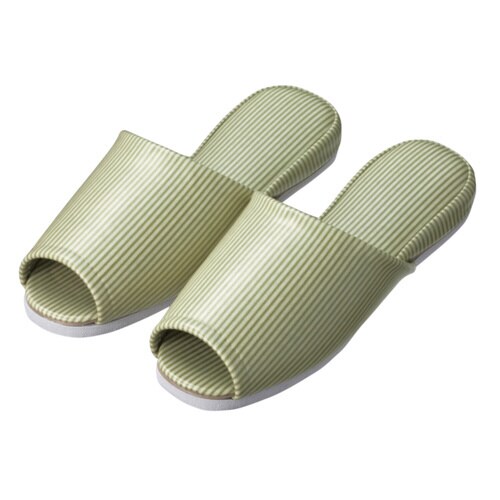 子供用スリッパ(ストライプ)20足入 ライム