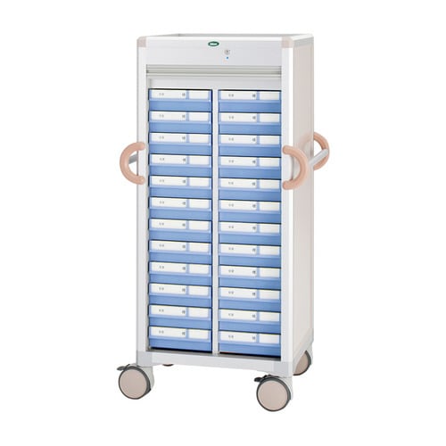 与薬カートL(24床用)YT−8(ピーチ/ブルー