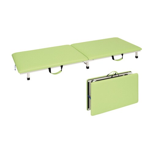 付添ポータブルベッド(60×190×17Rグリーン
