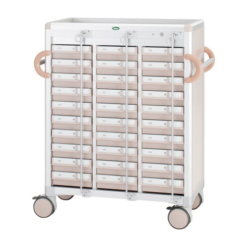 与薬カートL(30床用)YT−16(ピーチ/ピーチ