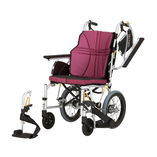 介助式車いす NAH−U2W 座幅380 ワイン