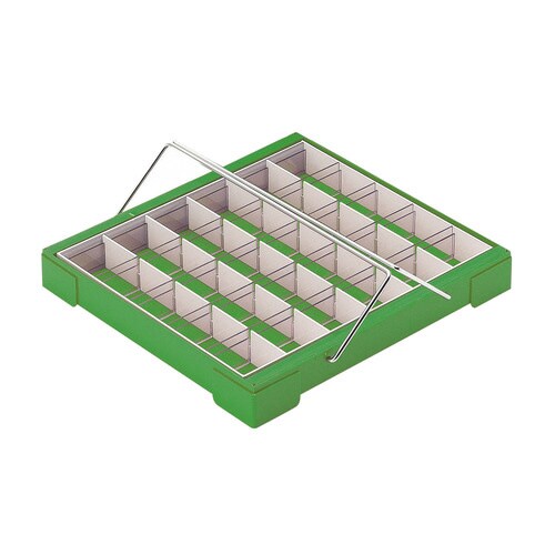 カラー散薬トレー(30人用)取手付(グリーン)
