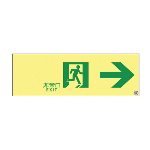 高輝度蓄光通路誘導標識(非常口)ASN901