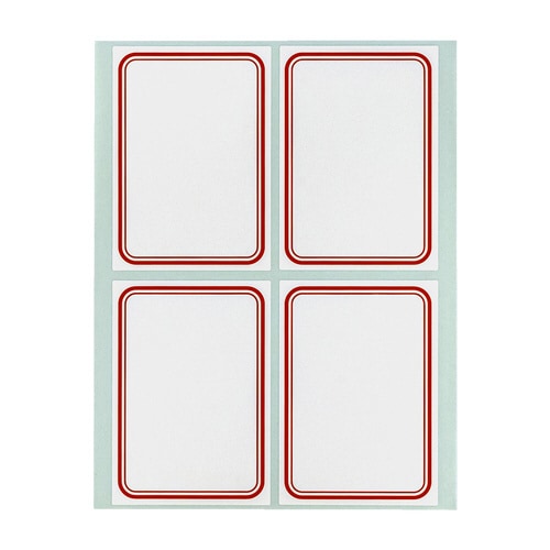 スチックタック徳用ラベル(赤−大)136枚