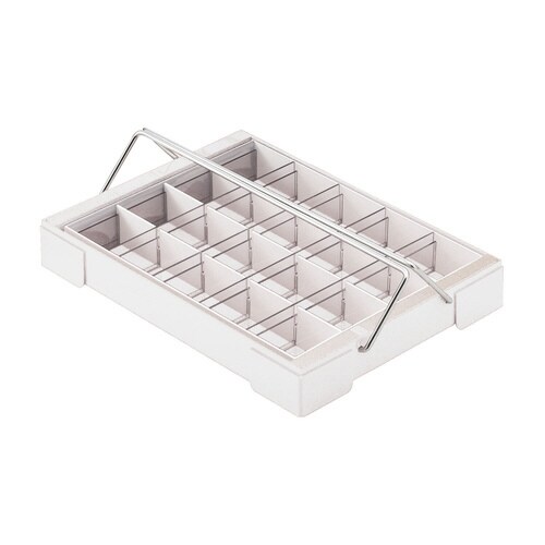 カラー散薬トレー(20人用)取手付(ホワイト)