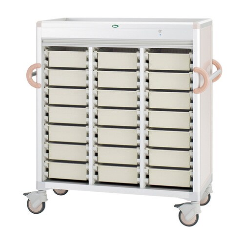 注射薬カート(21床用)ピーチ/ニュートラル