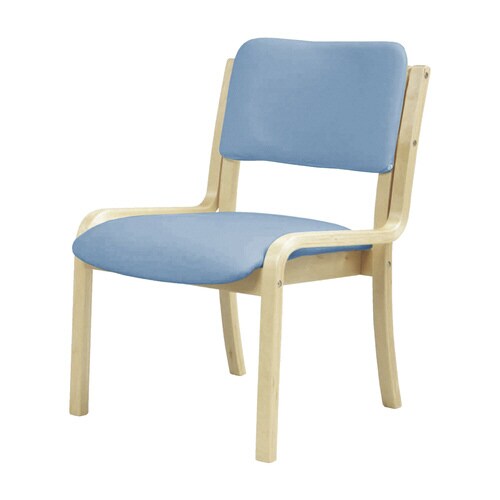 多目的木製チェア(肘なし)FSW−22 ブルー