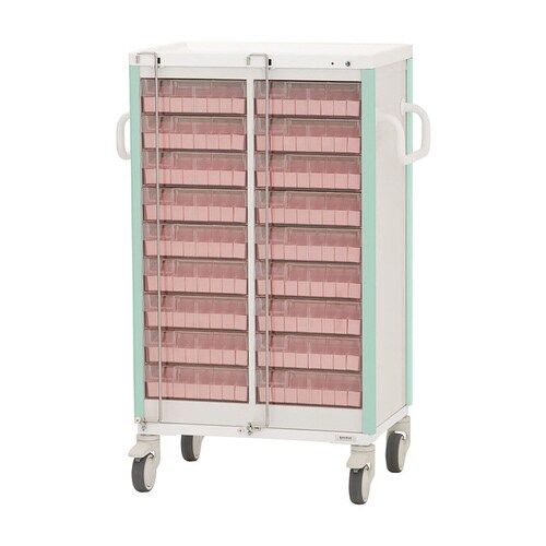 与薬カート(1Week・18床用)グリーン