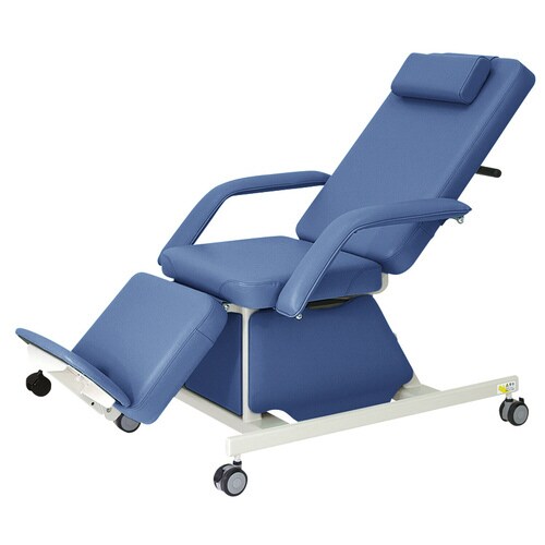 電動治療チェア(キャスター付) Mブルー