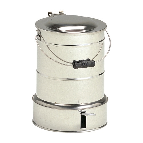 汚物缶(足踏式)21cm ステンレス