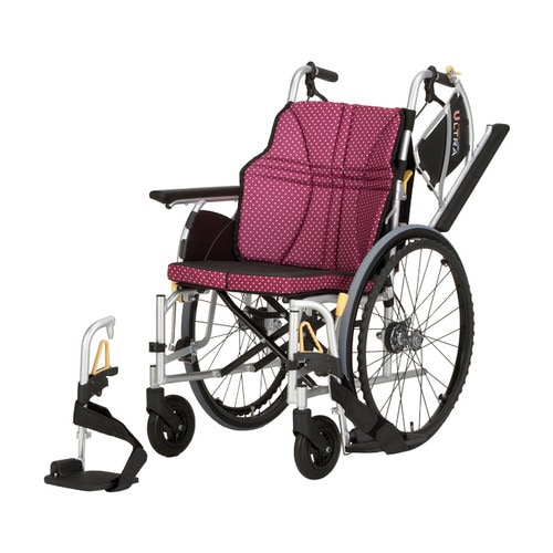 自走式車いす NA−U2W 座幅400 ワイン