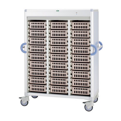 注射薬カート(27床用)ブルー/ピーチ