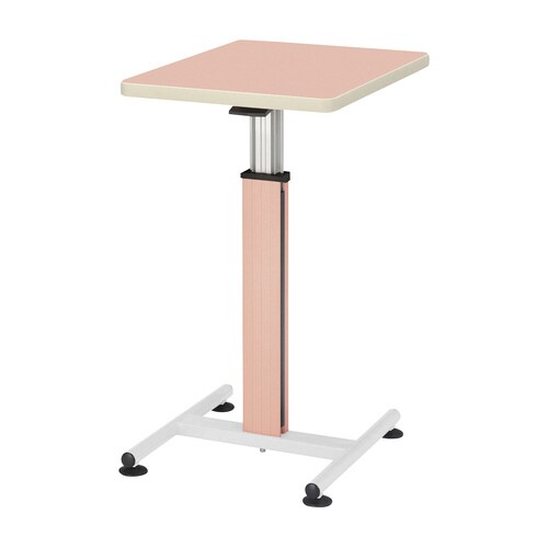 採血台(昇降式)アジャスター式 ピンク