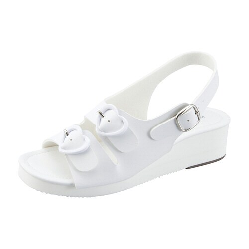 ハート2バックルサンダル ホワイトS
