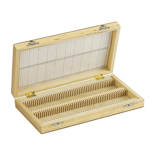 木製プレパラートボックス(鉱物用)100枚用