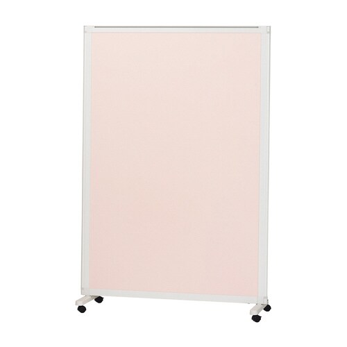 キャスター付衝立(90×180)ピンク
