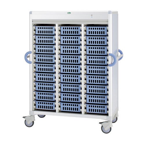 注射薬カート(27床用)ブルー/ブルー