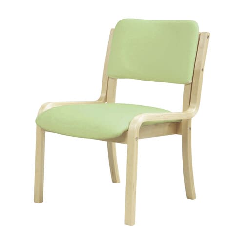 多目的木製チェア(肘なし)FSW−22 グリーン