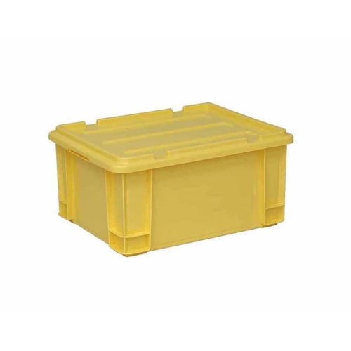 ポリコンテナー(蓋付)PT−28 イエロー
