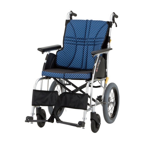介助式車いす NAH−U1 座幅400 インディゴ