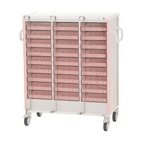 与薬カート(1Week・27床用)ピンク