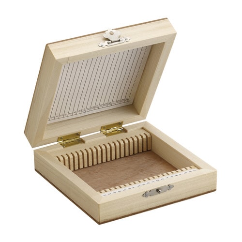 木製プレパラートボックス(20枚用)83−0381