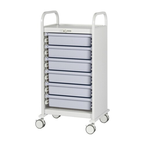 メディロック与薬カート(ダイアル)6段 パープル