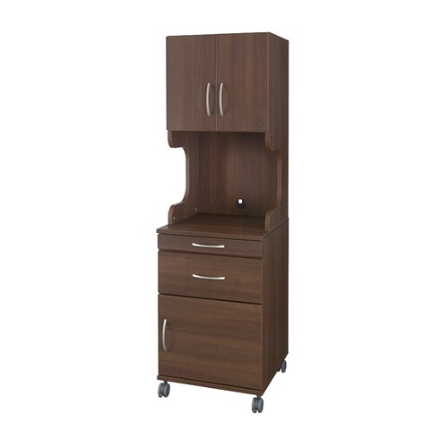 床頭台(ロングタイプ)ミディアムウォールナット