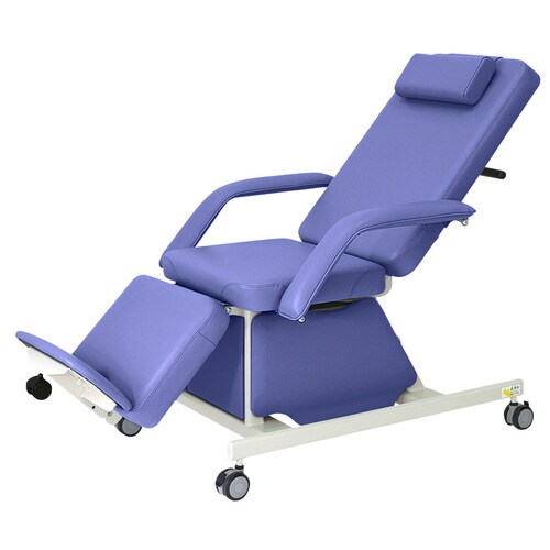 電動治療チェア(キャスター付) Lブルー