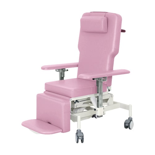 車いす式油圧ストレッチャー ピンク