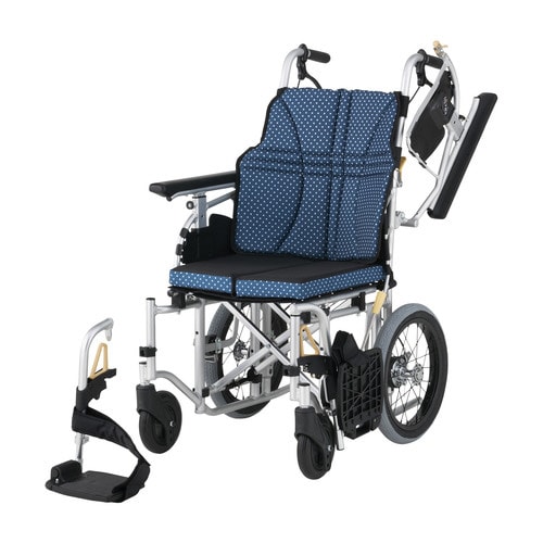 介助式車いす NAH−U7 座幅調整 インディゴ