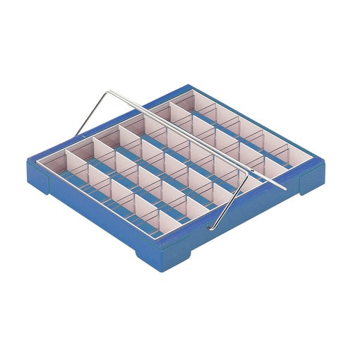 カラー散薬トレー(30人用)取手付(ブルー)