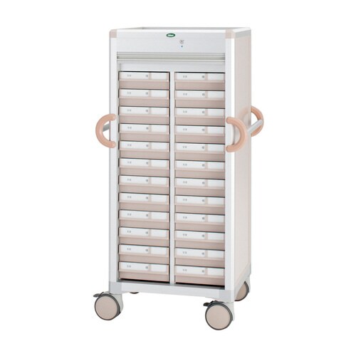与薬カートL(24床用)YT−11(ピーチ/ピーチ