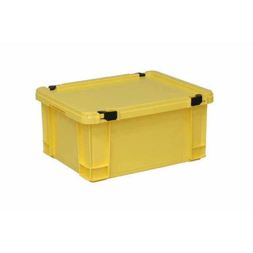 ポリコンテナー(ロック蓋付)PT−28 イエロー
