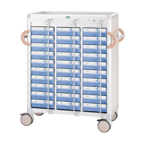 与薬カートL(30床用)YT−9(ピーチ/ブルー