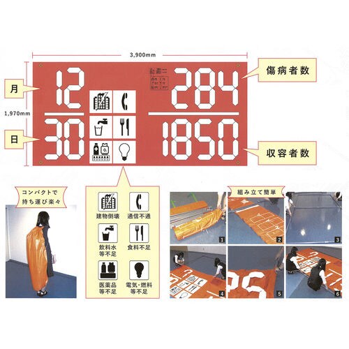 災害時施設状況伝達横断幕SOSシート