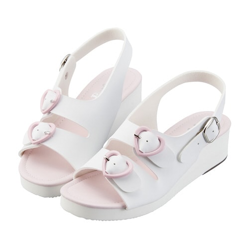 ハート2バックルサンダル ピンクS