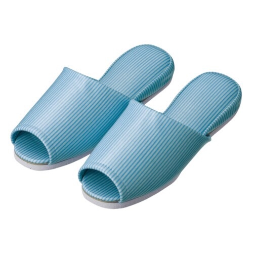 子供用スリッパ(ストライプ)20足入 ブルー