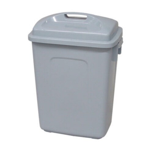 ポリペール角型(蓋付)45L ライトグレー