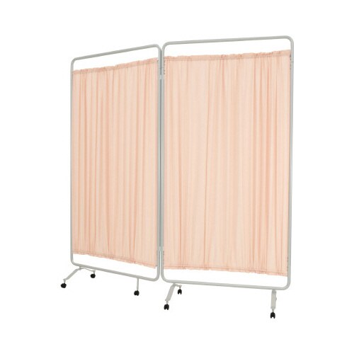 プラム2連衝立 カーテン色グリーン