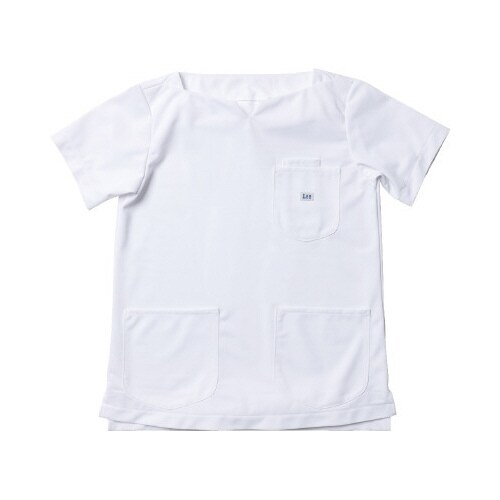 Leeレディスキーネックスクラブ ホワイト 4L