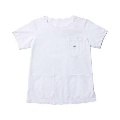 Leeレディススカラップスクラブ ホワイト M