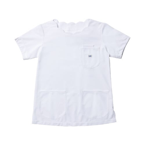 Leeレディススカラップスクラブ ホワイト XL