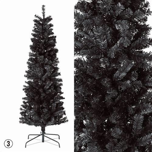 PVCツリー ブラック スリム H180cm